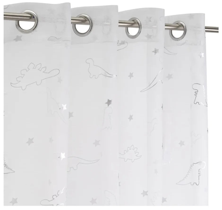 Biela/v striebornej farbe záclona 140x260 cm Dinos – Casa Selección