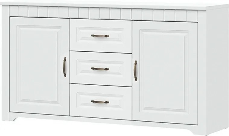 Široká komoda Atik, biela