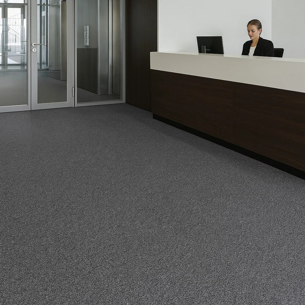 PVC podlaha - lino Flexar Nerok 2179 Pixel Black, na mieru, šíře 2m,4m, šedá, bez podkladu, chodba / predsieň, Gerflor