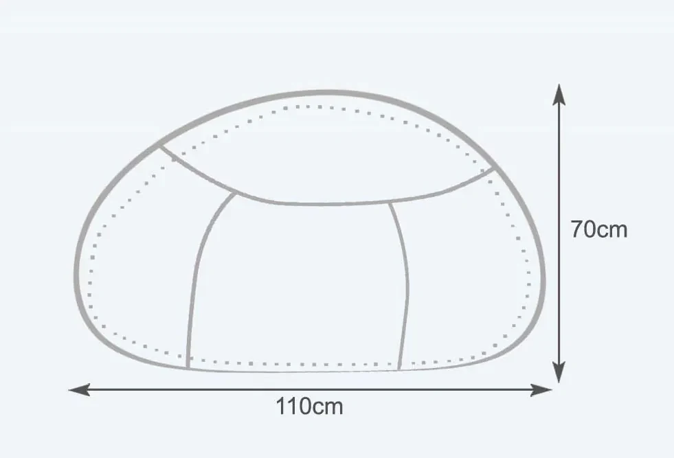 INTERMEDIC SK - Sedací vak Relax 110x70 cm | kreslo na oddych z ekokože alebo polyesteru, 300 l Farba: NC08 - Modrá tmavá (Polyester)