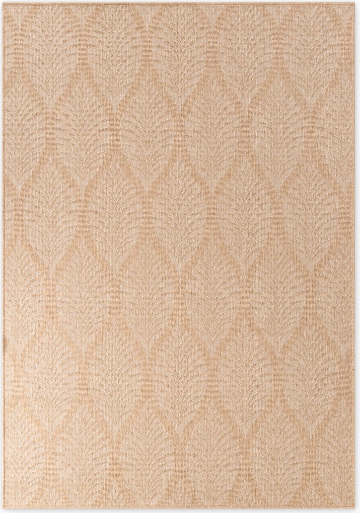 NORTHRUGS, Kusový koberec Duet Liora 106247 Beige/White - na von aj na doma, 200x290, béžová, chodba / predsieň