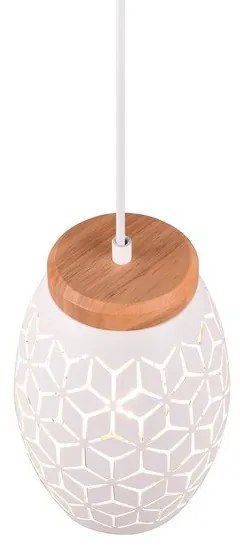 Biele závesné svietidlo ø 15 cm Bidar – Trio