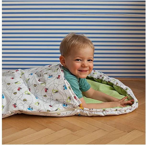 Detský spací vak Bartex Autíčka, 70 × 65 cm
