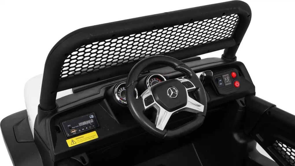 Ramiz Mercedes Benz Unimog elektrické autíčko pre deti biele