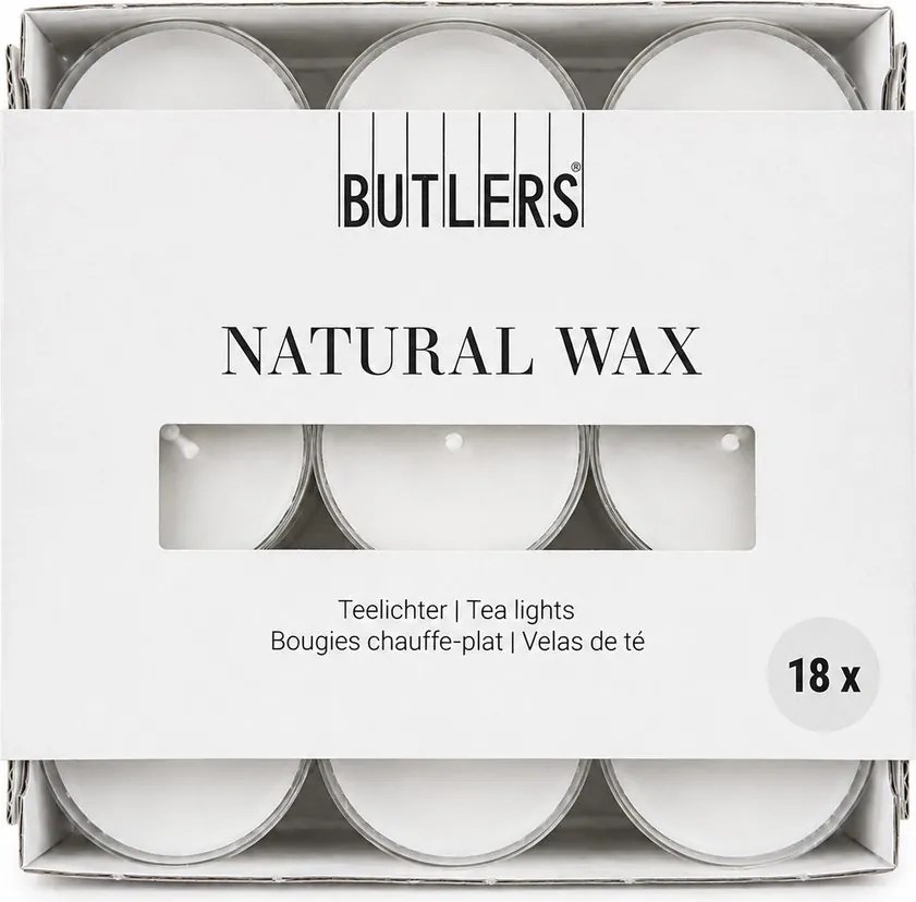 NATURAL WAX Čajové sviečky 18 ks