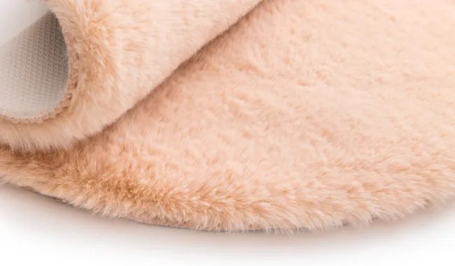 Kúpeľňový koberček Moyo fuzzy peach kruh