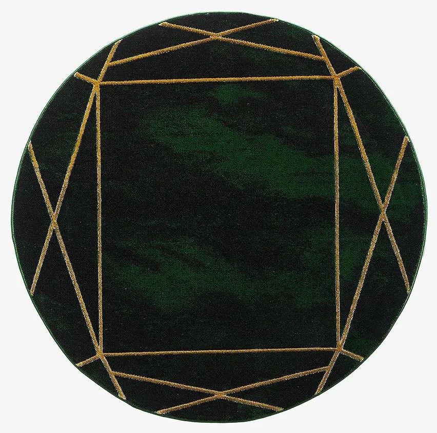 Koberec Diamond 1,6/1,6 A0077 zelená/zlatá