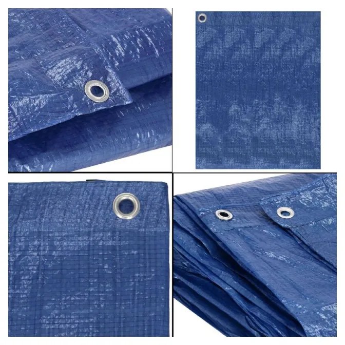 SPRINGOS Krycia plachta s okami 4x6 m, 60g PE, modrá SPRINGOS PROTECT