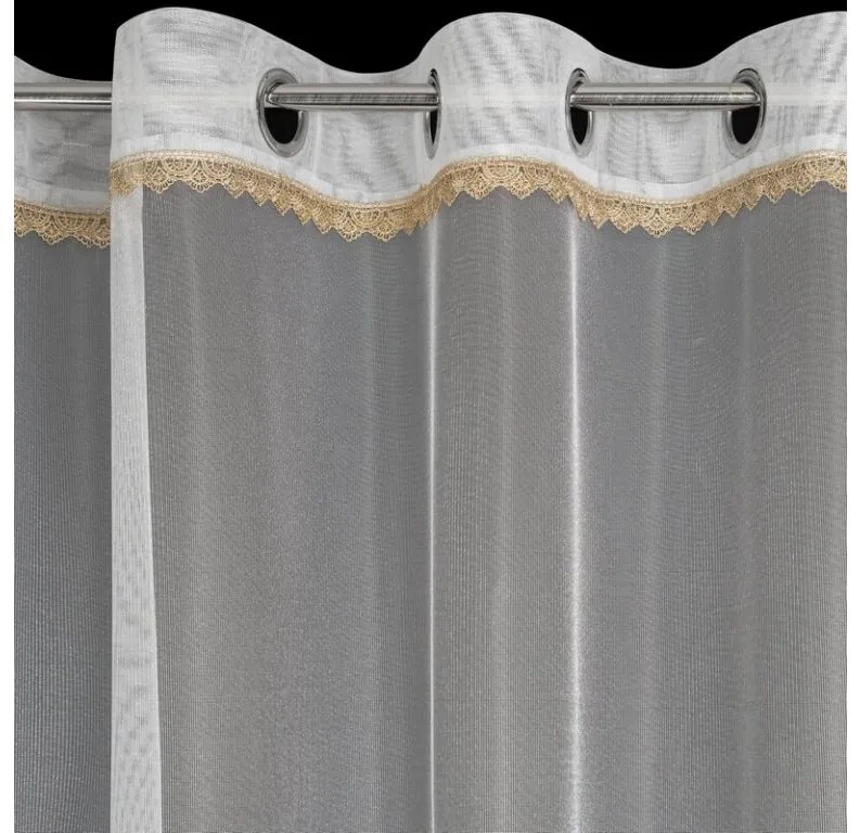 DECOREUM záclona s dekoračnou stuhou 300 cm x 250 cm biela 100 % polyester Rozmer textilu: 300 cm x 250 cm 50305