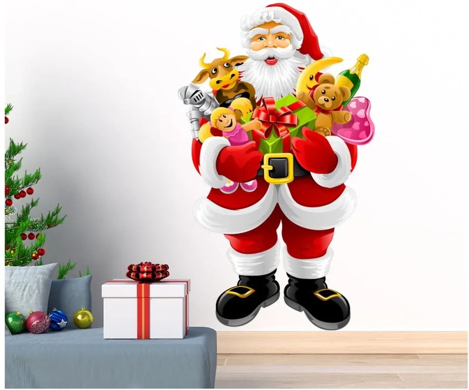 Vianočná samolepka Ambiance Santa Claus and Gifts