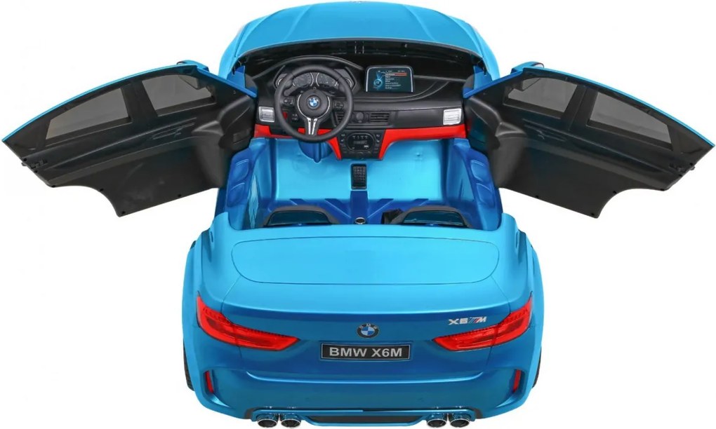 Ramiz SUV BMW X6M XXL pre 2 deti Modrá farba + diaľkové ovládanie