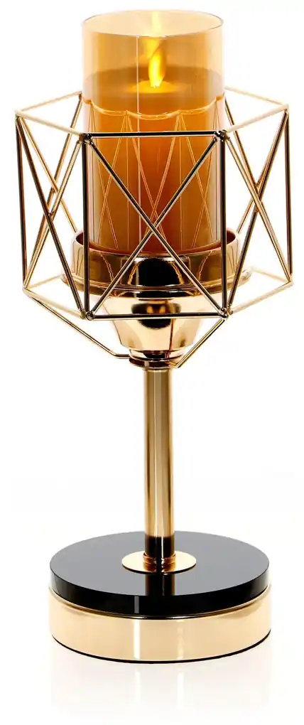 Dekorstudio Zlatý kovový svietnik PALERMO M | BIANO
