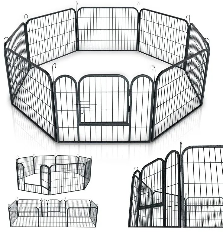Kovová klietka pre šteniatka a malé zvieratá 80x60 cm,Ø210cm