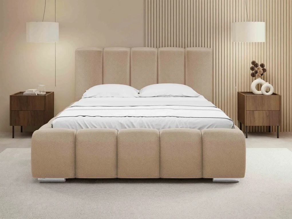 Čalúnená manželská posteľ Lisko, Rozmer postele: 180x200, Farba poťahu: Paros 02