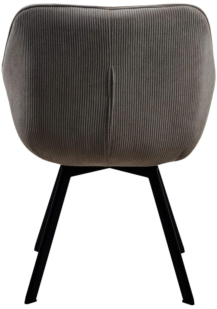 Jedálenská stolička Jordi Cord - hnedá