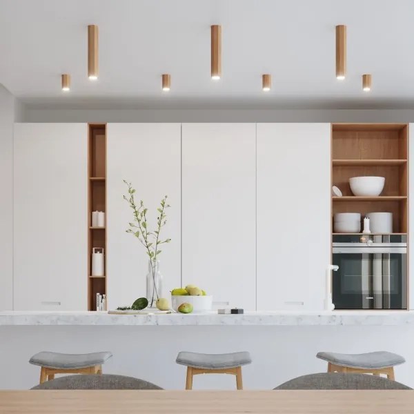 Sollux SL.1033 - Bodové svietidlo ZEKE 1xGU10/40W/230V 10 cm dub