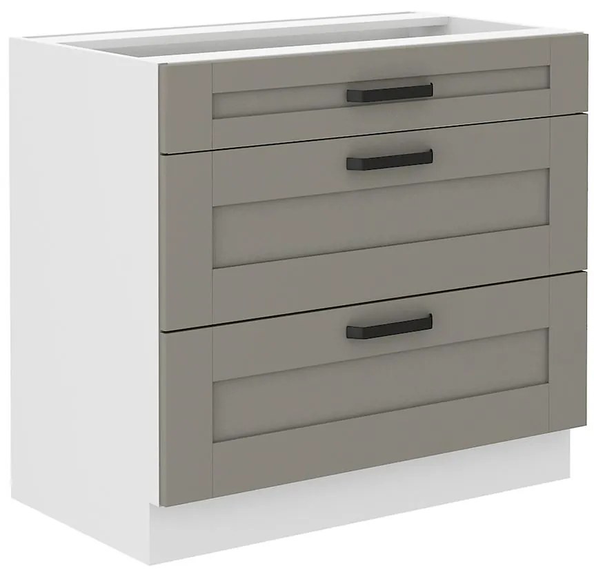 Kuchynská skrinka Luna claygrey/biela 80D 3S BB
