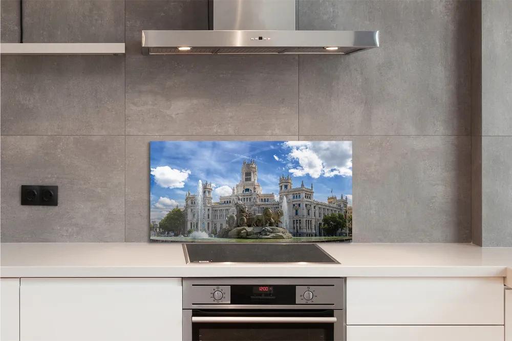 Nástenný panel  Spain Fountain Palace Madrid 125x50 cm