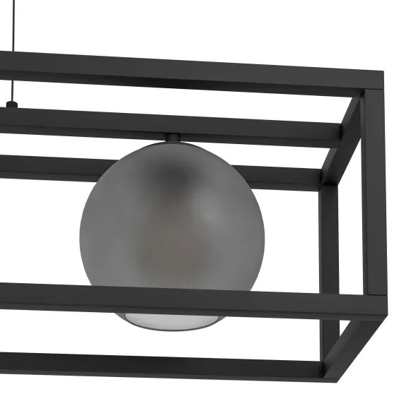 Eglo 390215 - Luster na lanku ARANGONA 3xE27/40W/230V dymová/čierna