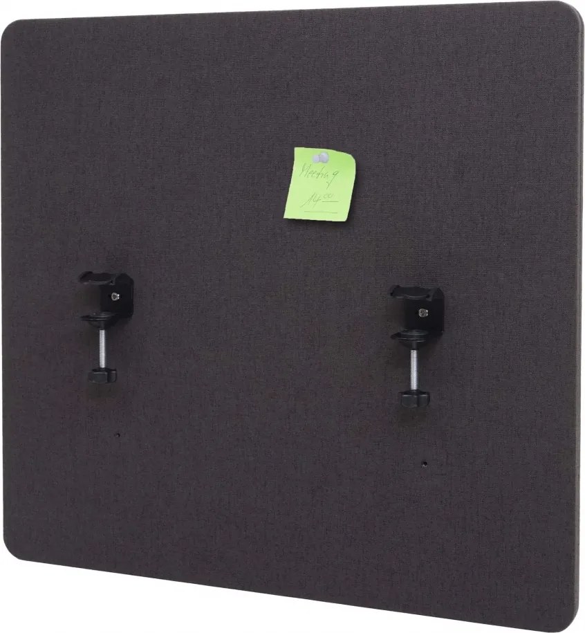 Akustický panel na stôl HWC-G75 - dvojstenná látka/textil - 60x65cm - hnedo-sivá