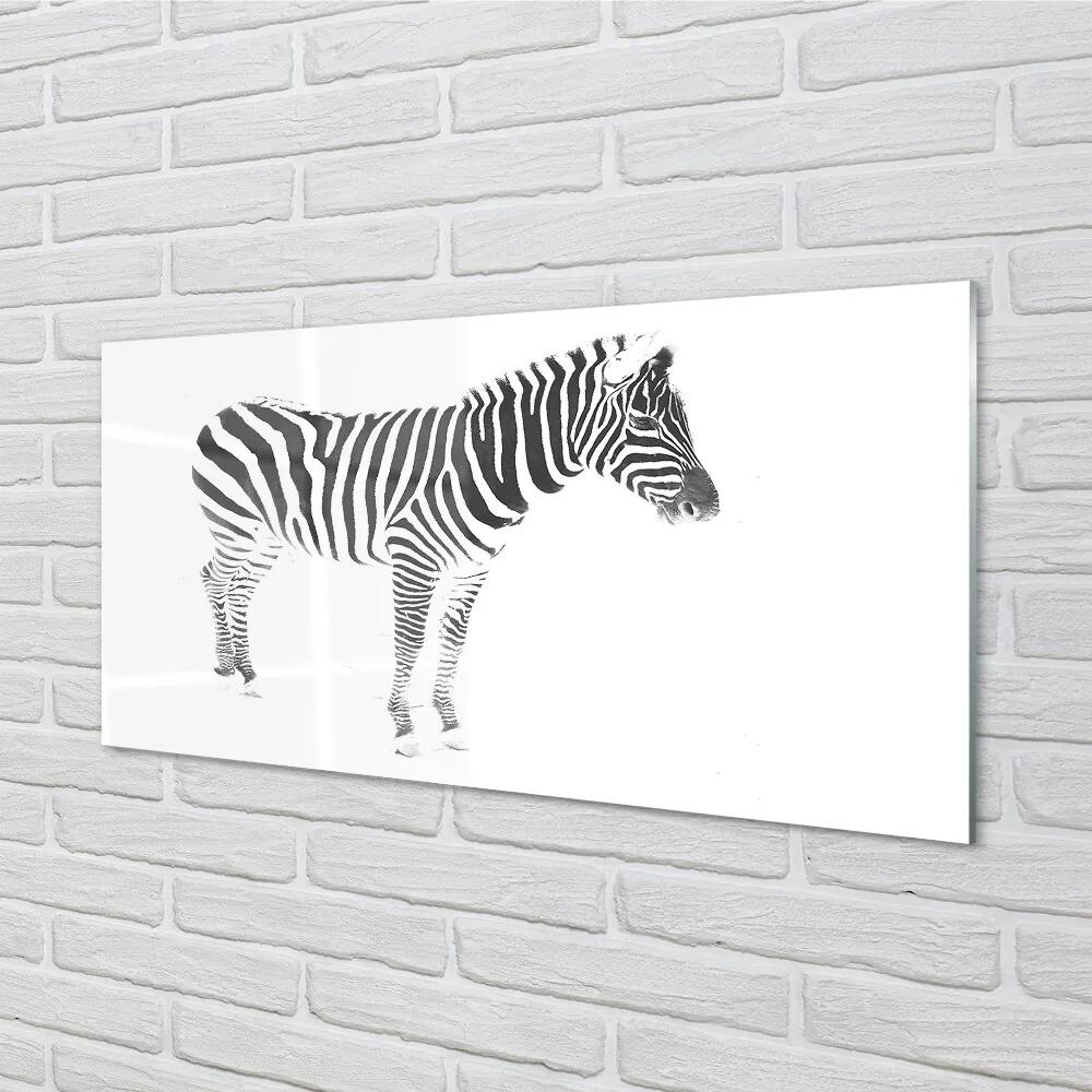 Sklenený obraz maľované zebra 140x70 cm
