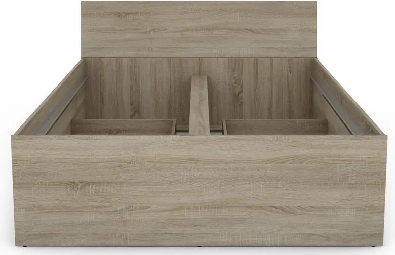 Posteľ so zásuvkami Carlos 140x200, dub sonoma