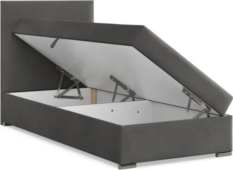 Čalúnená posteľ AGEN Velvet 90×200 cm sivá