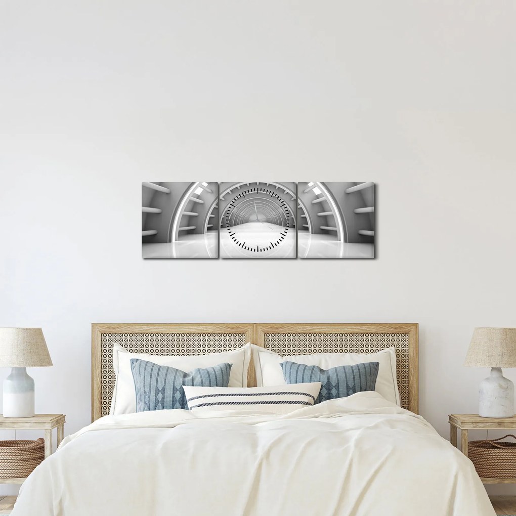 Obraz - 3D priechod (s hodinami) (90x30 cm)
