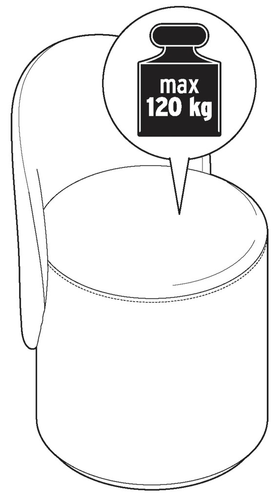 Otočná taburetka s chrbtovou opierkou