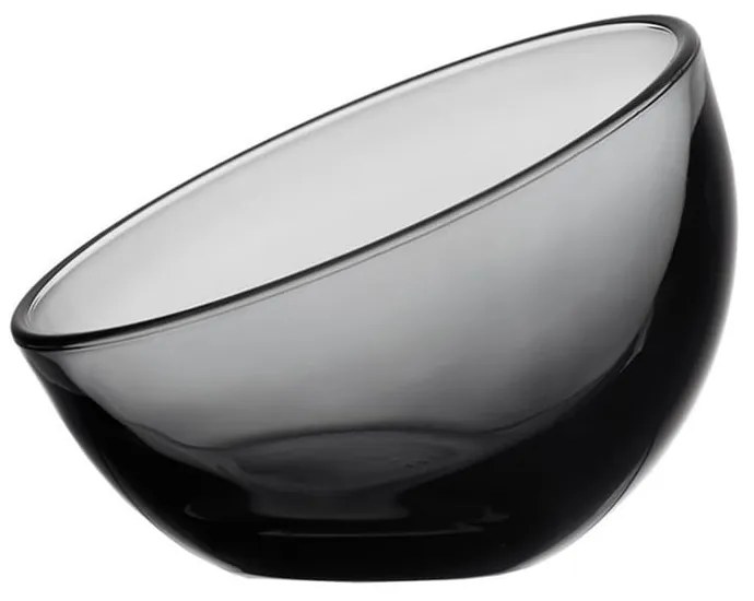Antracitovosivá sklenená misa La Rochère Bubble