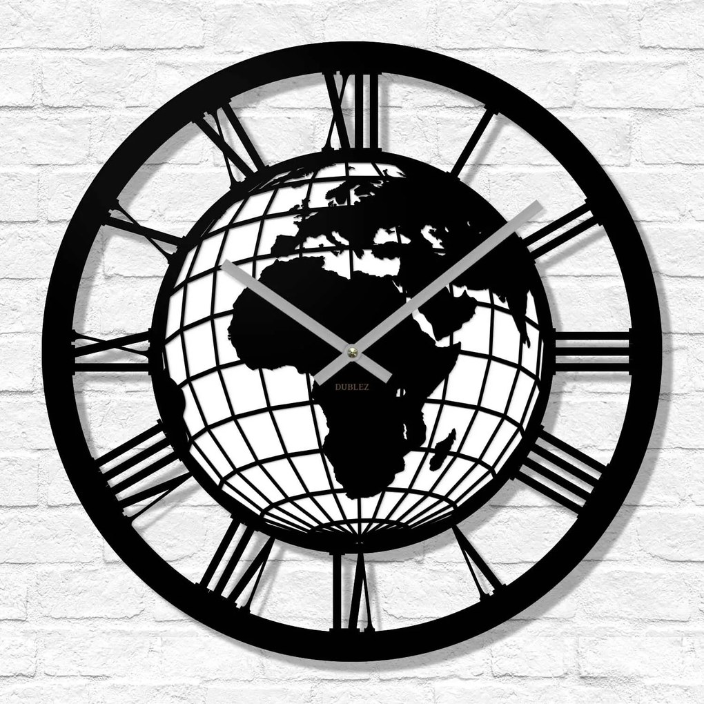 DUBLEZ | Drevené hodiny - Mapa sveta