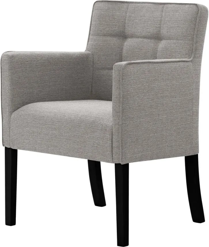 Sivo-hnedá stolička s čiernymi nohami Ted Lapidus Maison Freesia