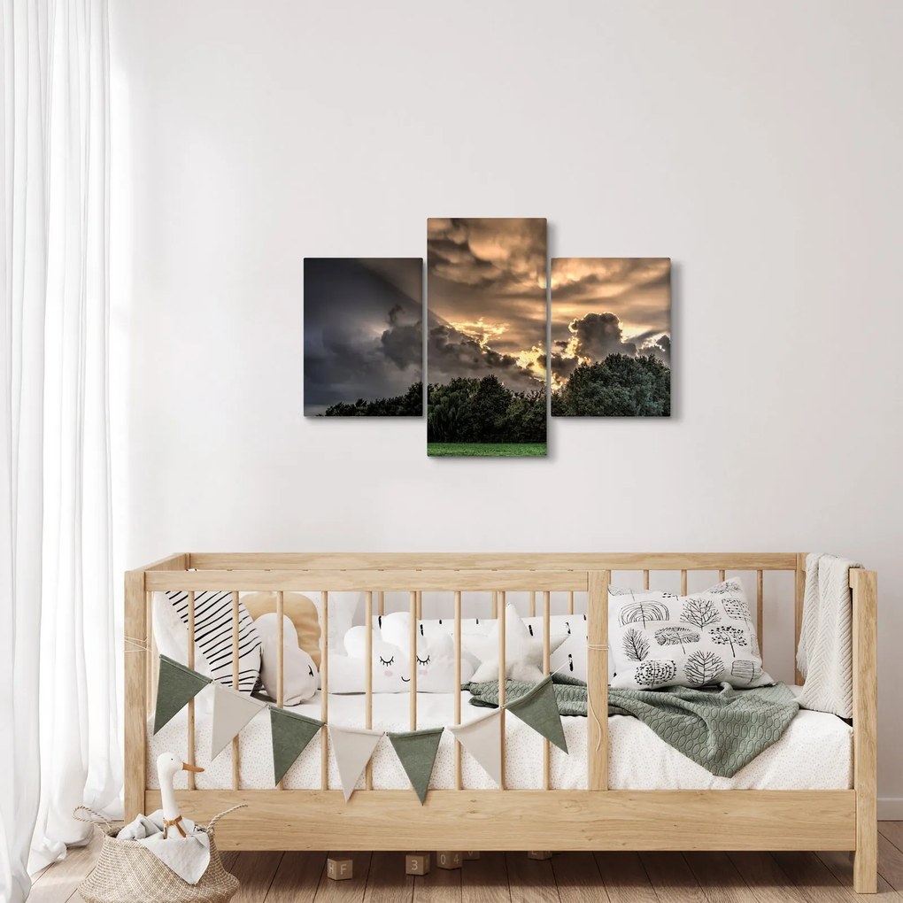 Obraz mračien a lesa (90x60 cm)