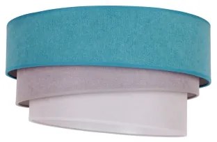 Duolla - Luster na lanku TRIO 1xE27/15W/230V pr. 45 cm tyrkysová/šedá/biela