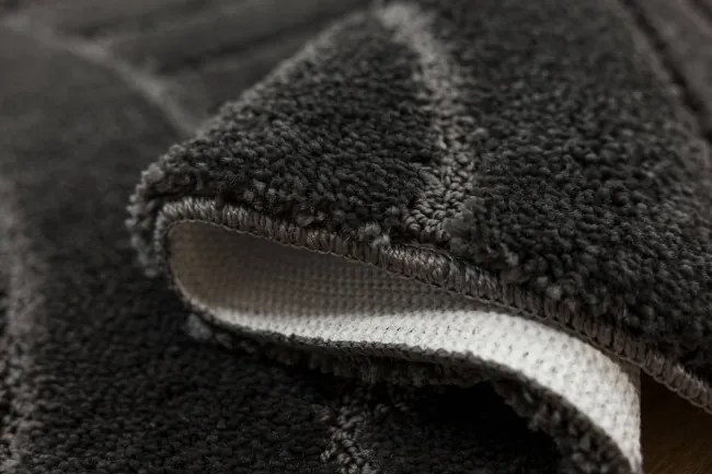 Kúpeľňový koberček Sash Sage tmavosivý, pruhy