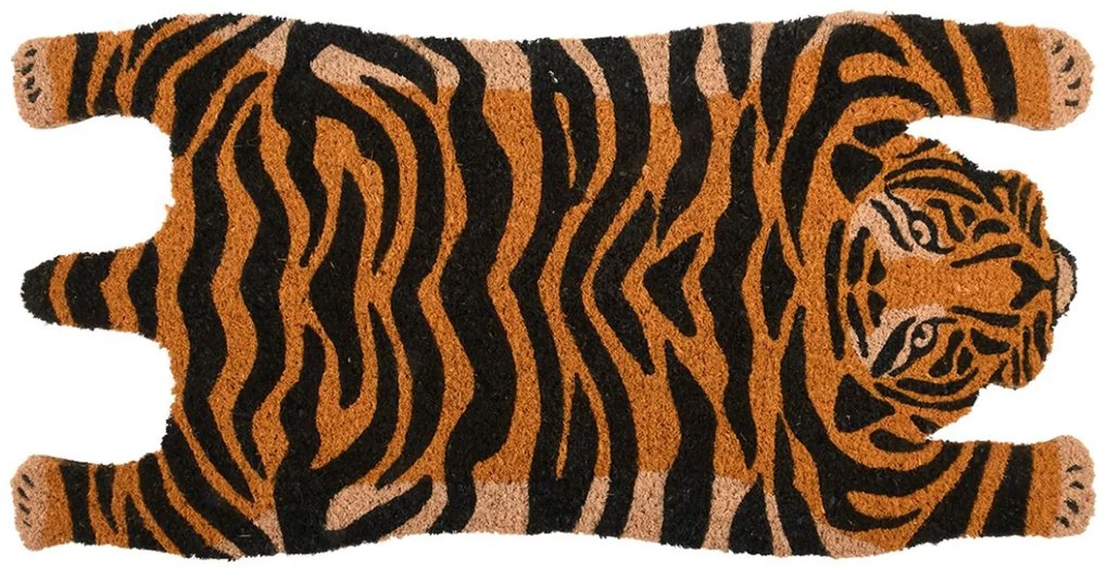 Esschert Design Vonkajšia rohožka Tiger, 74,5x37,5 cm