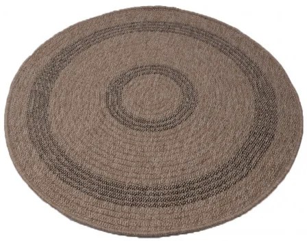 Koberec Indiana 08866A JUTE / BLACK kruh