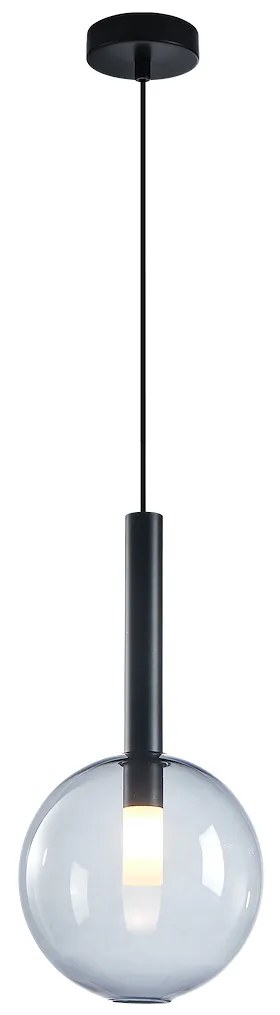 Závesné svietidlo Niko, 1x transparentné sklenené tienidlo, (fi 20cm), b