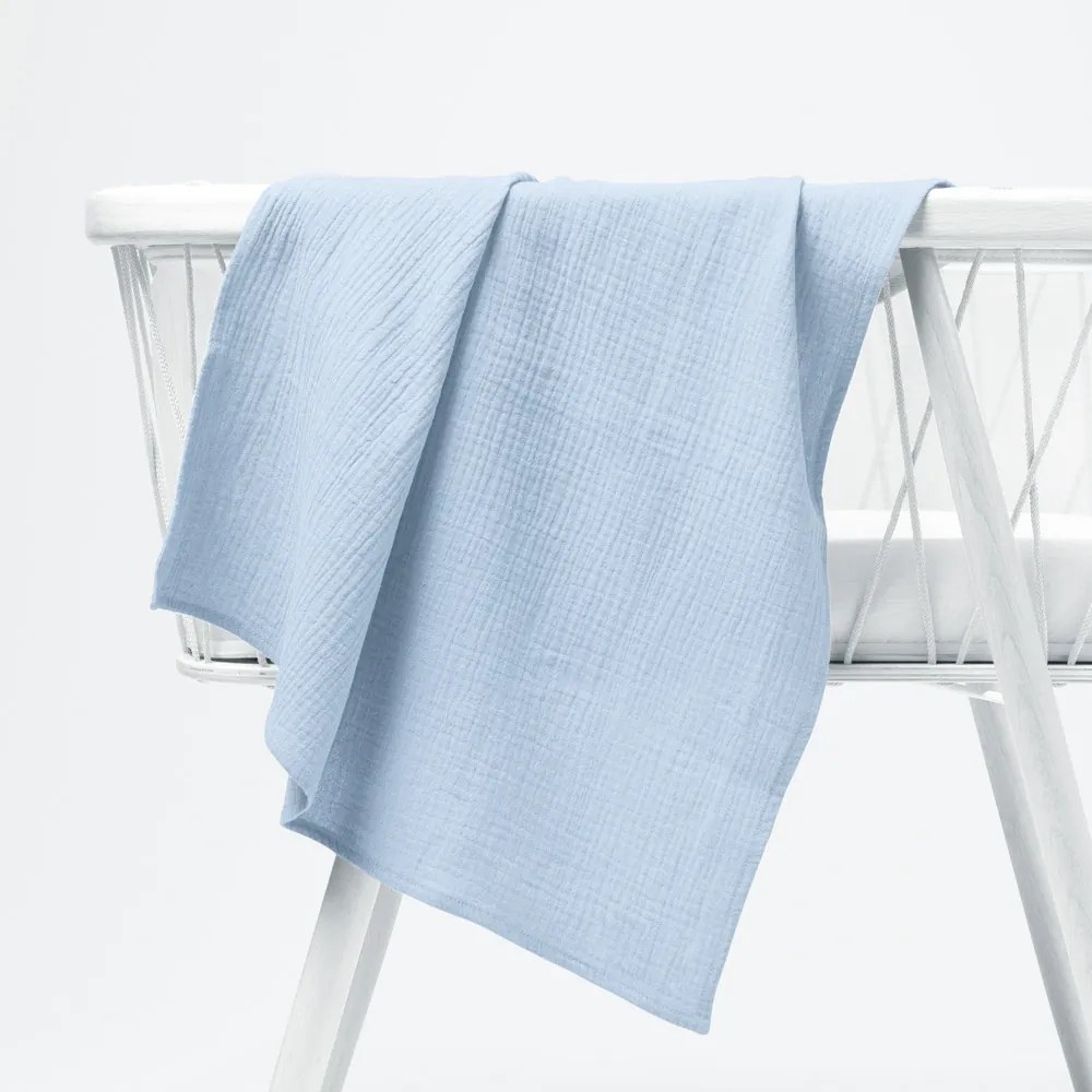 Biante Mušelínová plienka/dečka MSN-054 Bledo modrá 70x70 cm