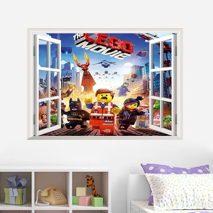 Veselá Stena Samolepka na stenu na stenu Lego príbeh