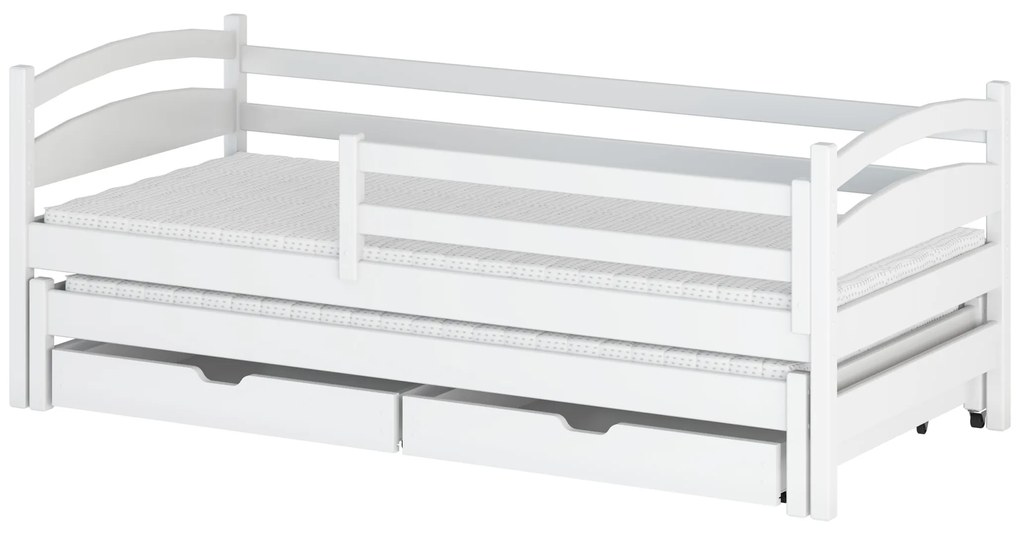 Detská posteľ 90 x 200 cm Tiana (s roštom a úl. priestorom) (biela). Akcia -9%. Vlastná spoľahlivá doprava až k Vám domov. 1013113
