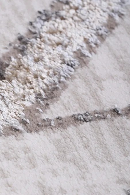 Koberec Safir 172 krémový / tmavohnedý