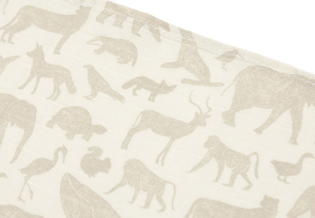 Plienky 3 ks 70x70 cm Animals Nougat