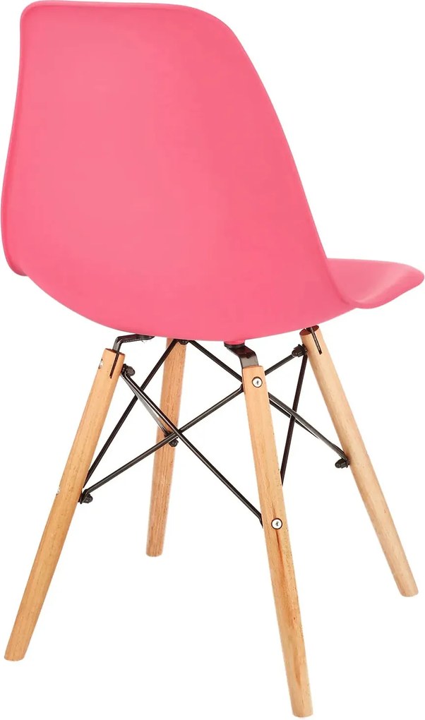 Dekorstudio Dizajnová jedálenská stolička v škandinávskom štýle - ružová