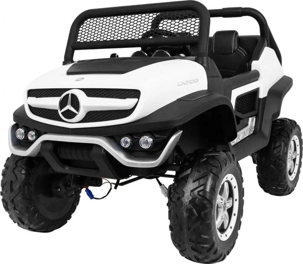 Ramiz Mercedes Benz Unimog elektrické autíčko pre deti biele