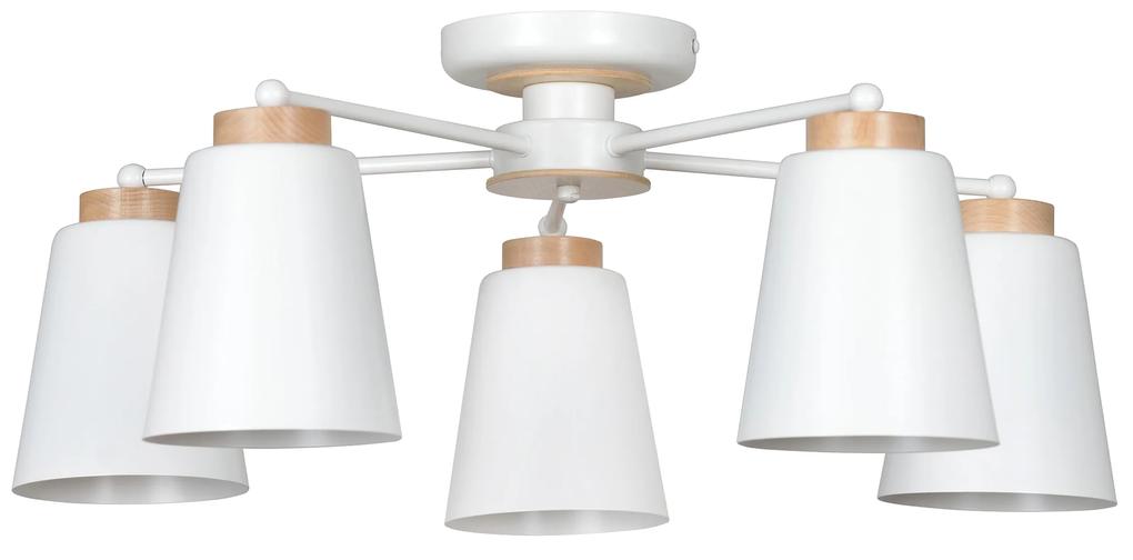 PERIOT 5 | moderná prisadená stropná lampa Farba: Biela