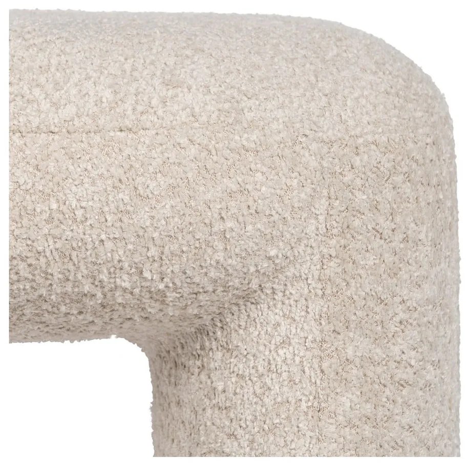 Béžová lavica z textílie buklé Suave – Ixia