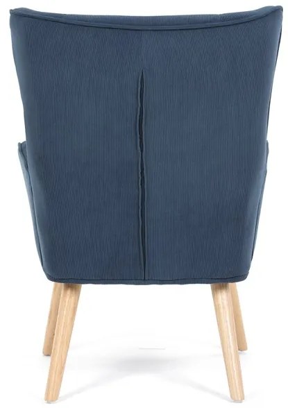 Autronic BONTEC Kreslo ušiak, modrá, menčestrová látka, AK-314 BLUE2 Farba: Modrá