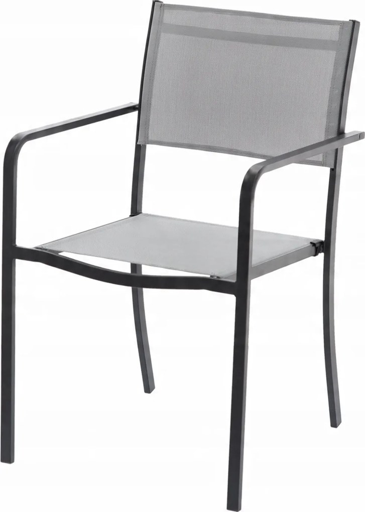 CH Záhradná stohovateľná stolička Casto - sivá