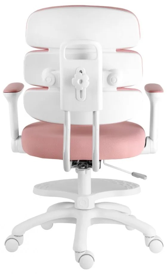 Detská rastúca stolička Neoseat KIDDY THREE — látka, prateľný poťah, ružová